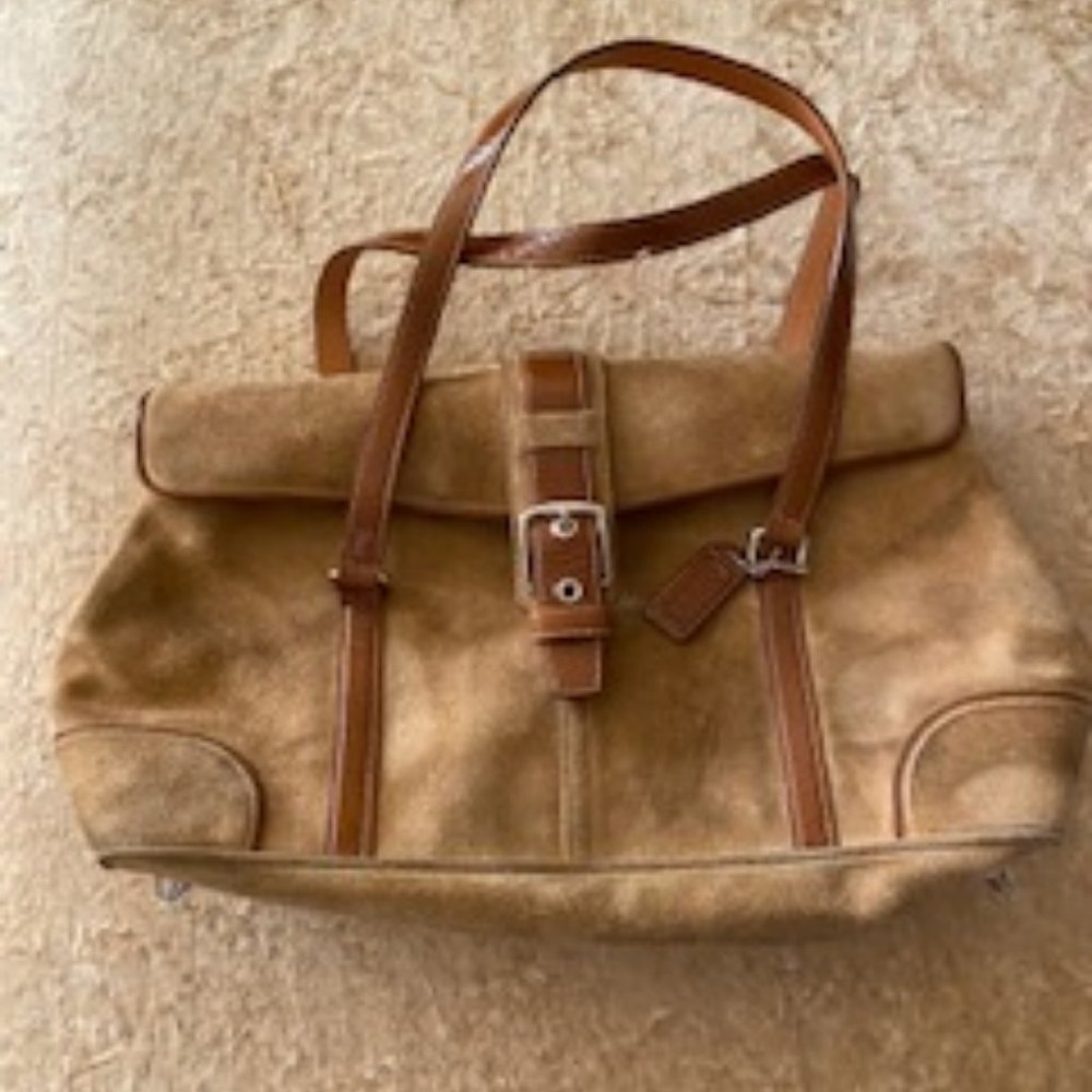 Suede Coach Bag